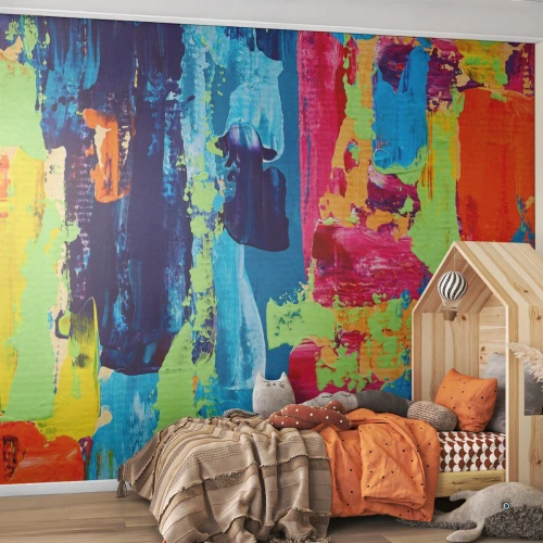 Fototapet Premium Canvas - Livet är skönt! - Abstraktion, Grafik, Bit - 500x350 cm