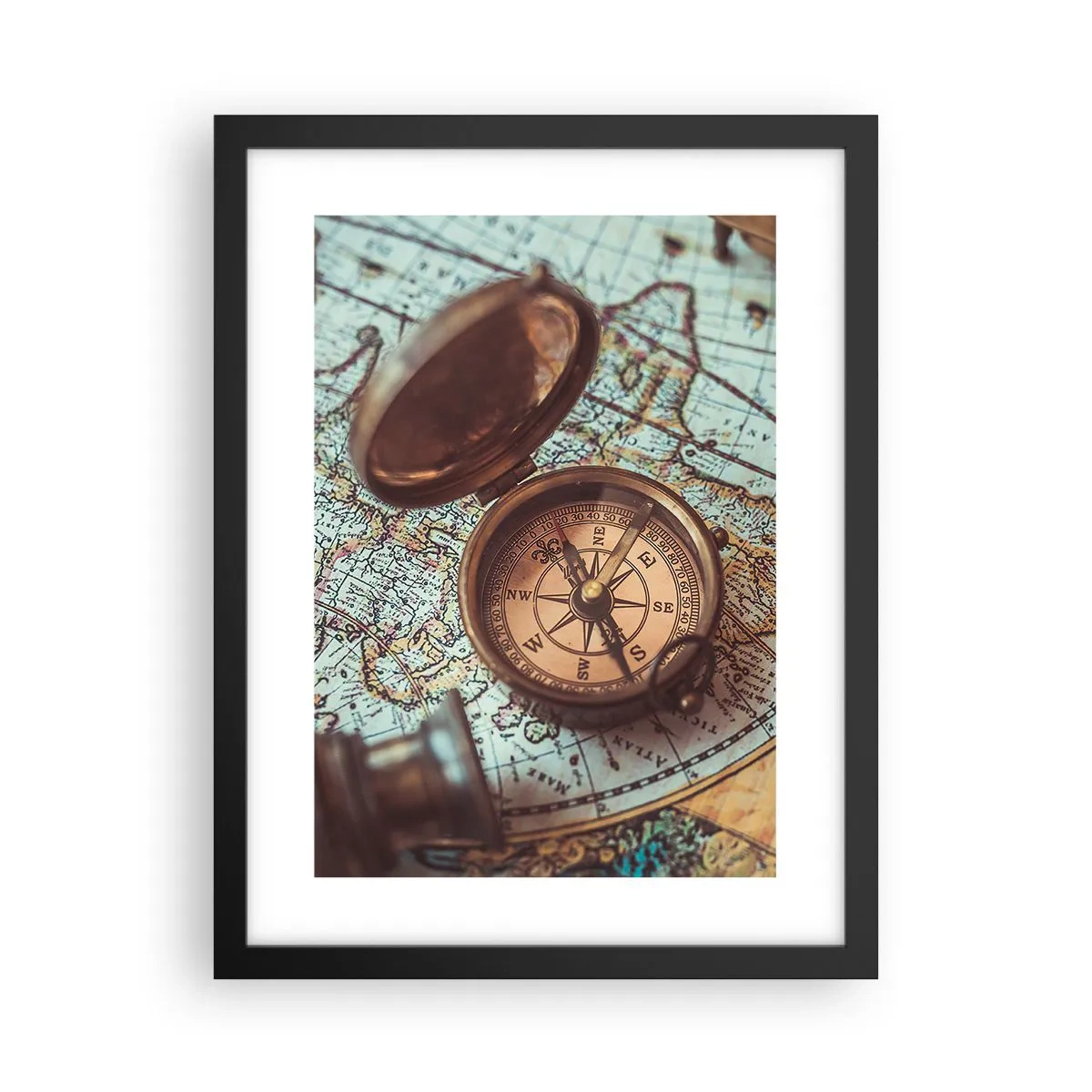 Affisch i svart ram - För äventyrare - 30x40 cm