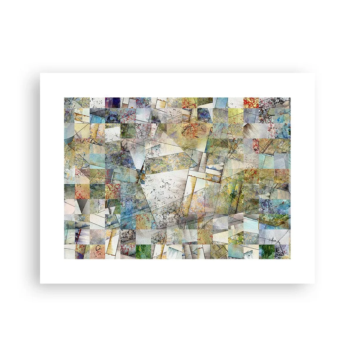 Affisch - Geometrisk omblandning - 40x30 cm