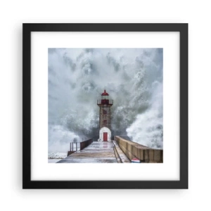 Affisch i svart ram - Vattnets vrål, vindens skrik  - 30x30 cm