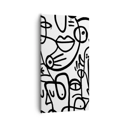 Canvastavla - Bild på duk - Ansikten och hägringar - 55x100 cm