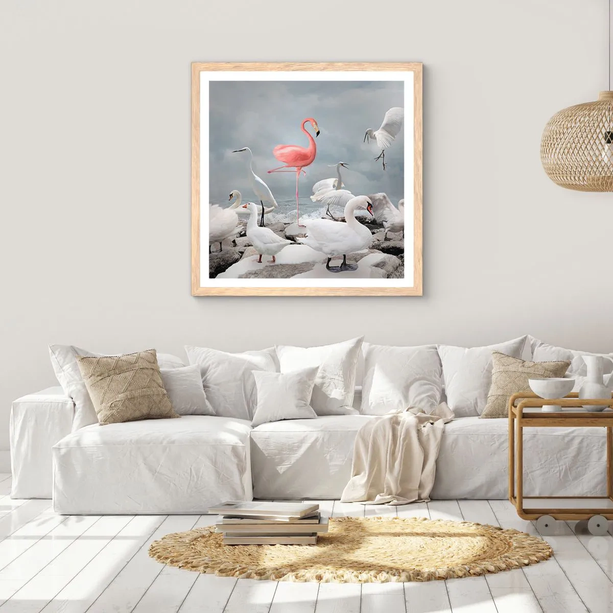 Affisch i ram av ljusek - Hur har jag hamnat här? - 50x50 cm