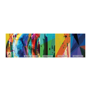 Provbit av fototapet Premium Sand - Färgglad yrsel - Abstraktion, Bit, Modern konst - 100x30 cm