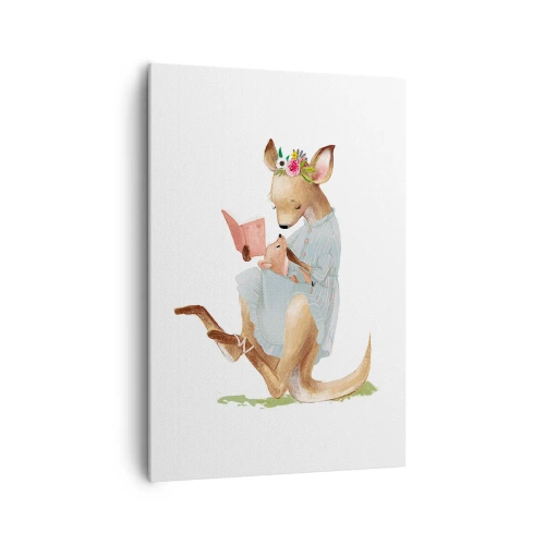 Canvastavla - Bild på duk - Mamma, läs för mig - 70x100 cm