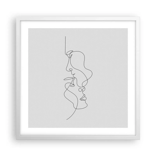 Affisch i vit ram - Sentimentala lustens glöd - 50x50 cm