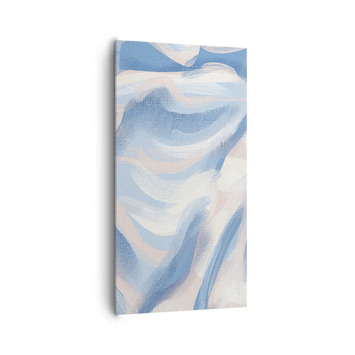 Canvastavla - Bild på duk - Blå krusningar - 65x120 cm