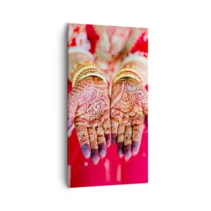 Canvastavla - Bild på duk - Redo att fånga lyckan - 55x100 cm