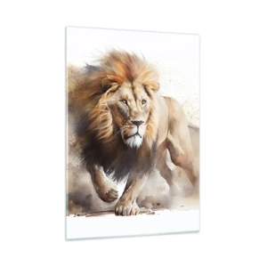 Glastavla - Bild på glas - Kungen har gett sig av - 50x70 cm