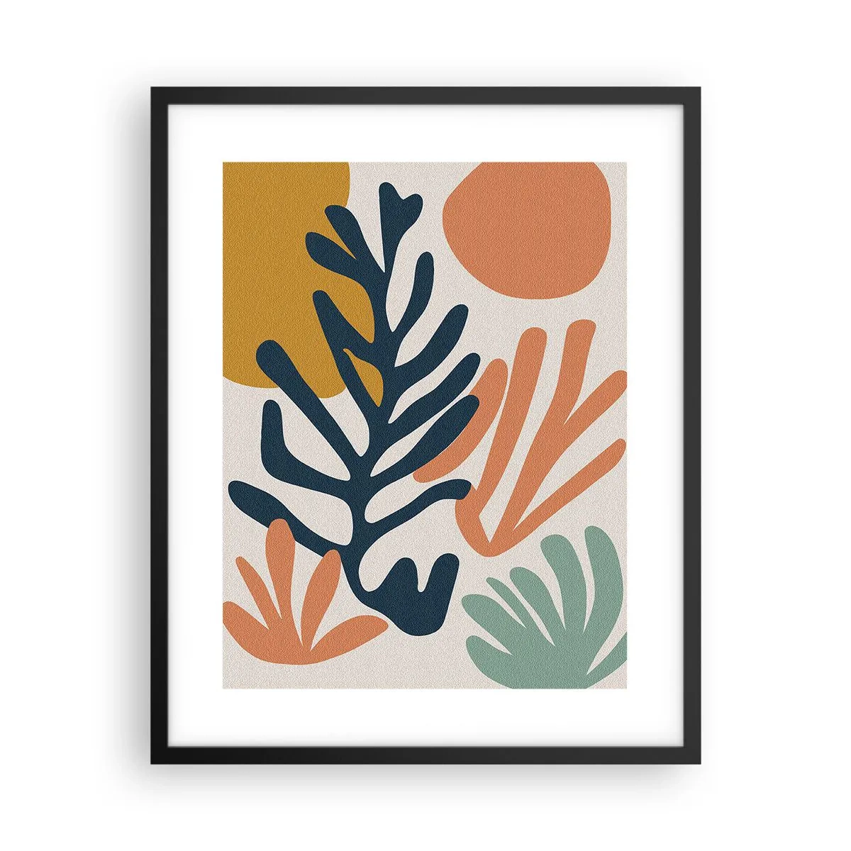 Affisch i svart ram - Korallhav - 40x50 cm