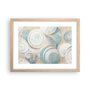 Affisch i ram av ljusek - Vad döljer musslan? - 40x30 cm