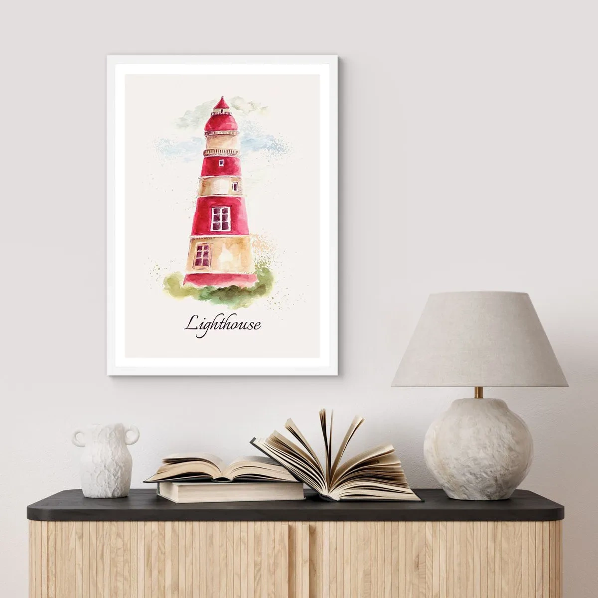 Affisch i vit ram - Det är alltid något väder - 70x100 cm