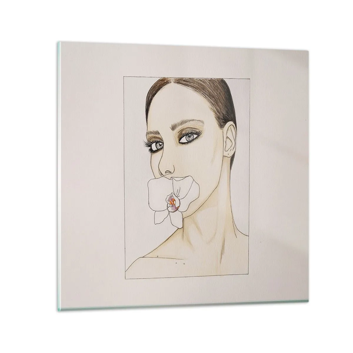 Glastavla - Bild på glas - Elegansens och skönhetens symbol - 40x40 cm