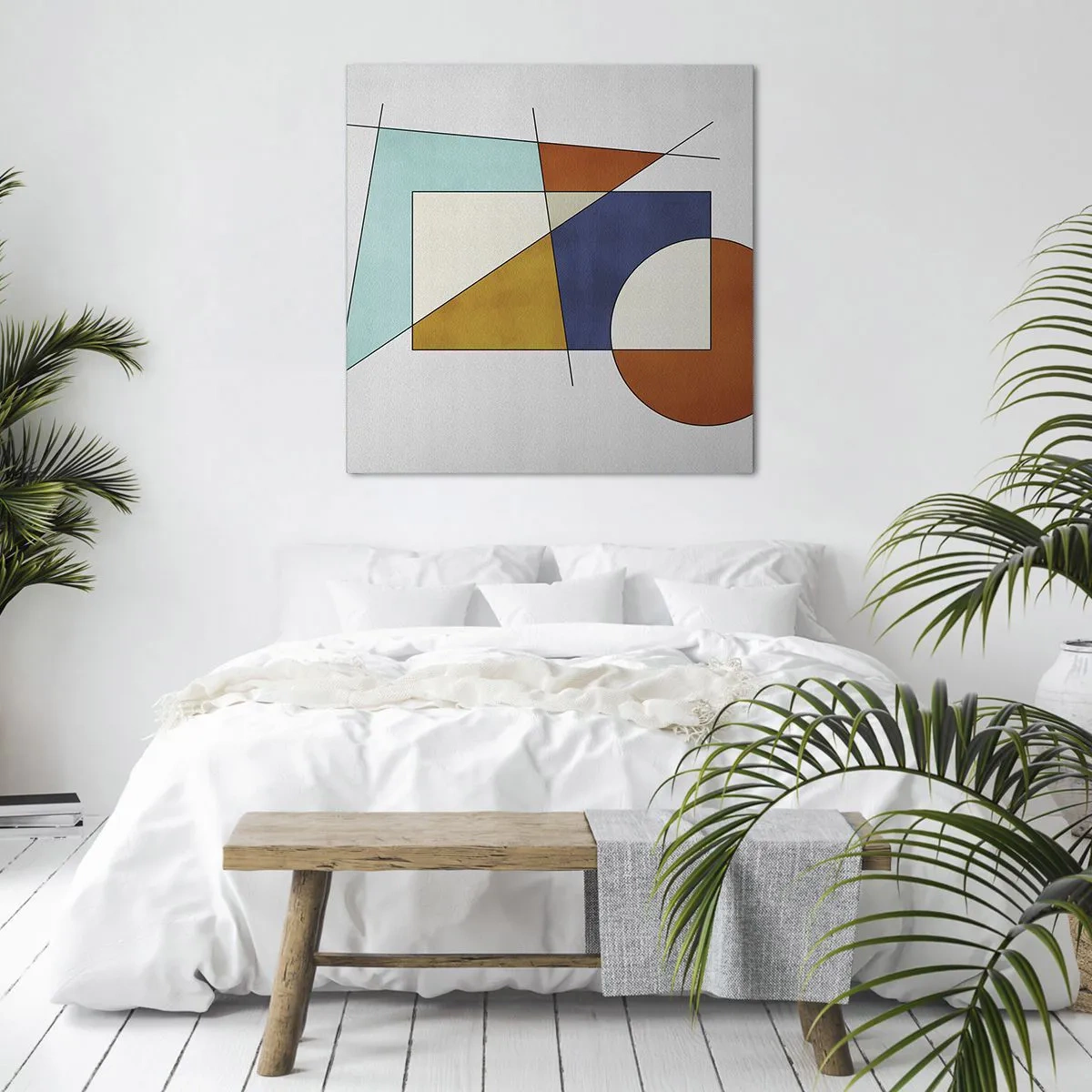 Canvastavla - Bild på duk - Abstraktion: modernistiskt nöje - 30x30 cm