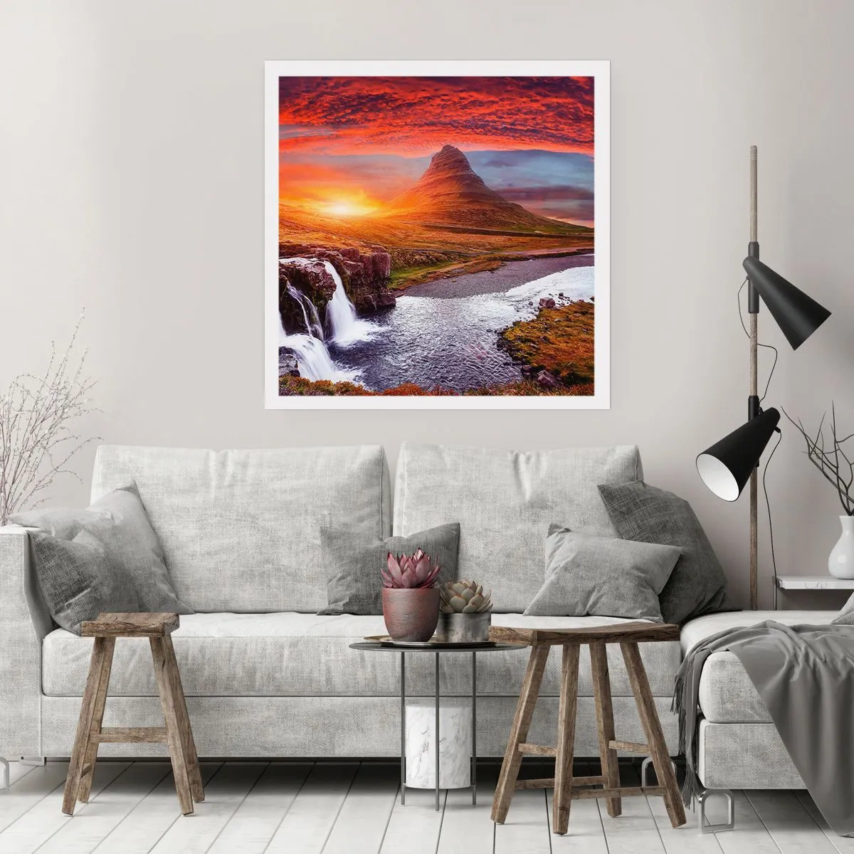 Affisch - Utsikt över Midgård - 40x40 cm