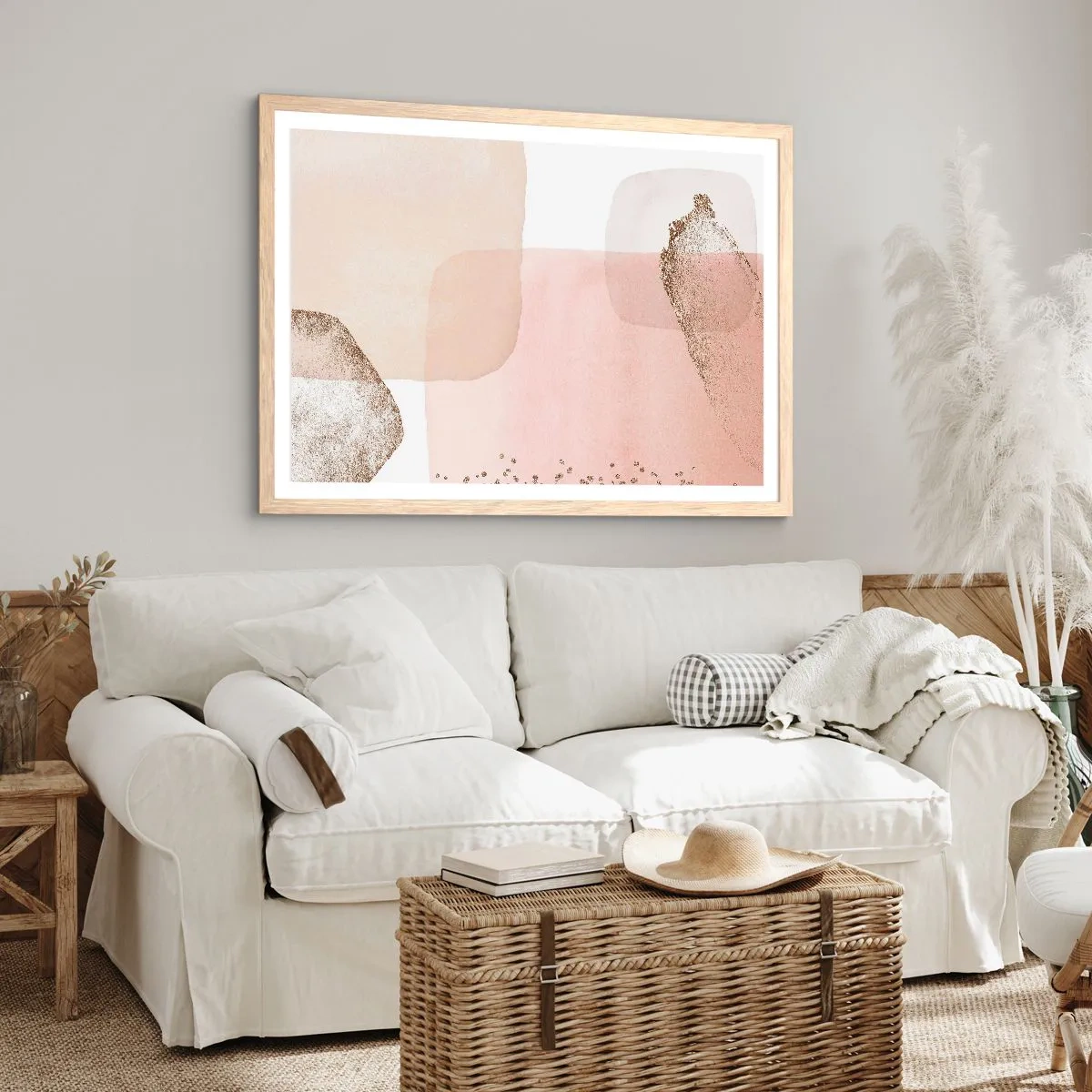 Affisch i ram av ljusek - Titta genom färgen - 70x50 cm