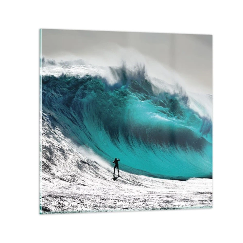 Glastavla - Bild på glas - Utmaningen accepterad - 30x30 cm