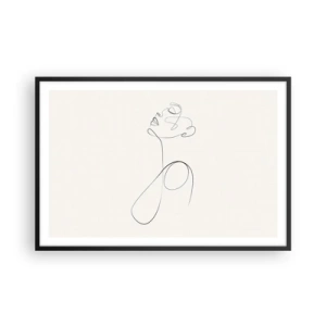 Affisch i svart ram - Förvirrad i drömmarna - 91x61 cm