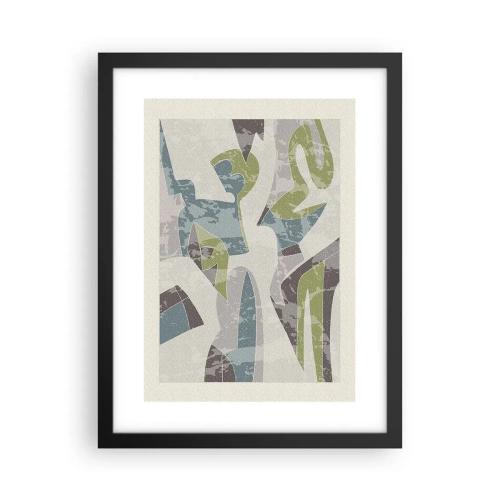 Affisch i svart ram - Komposition bakom glas - 30x40 cm