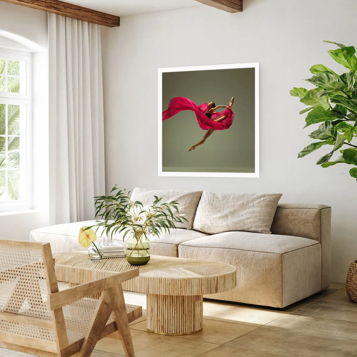 Affisch - Dansande låga - 60x60 cm
