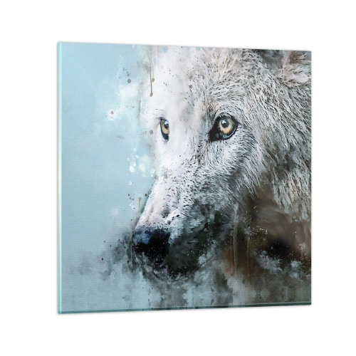 Glastavla - Bild på glas - Lär känna vargsjälen - 70x70 cm