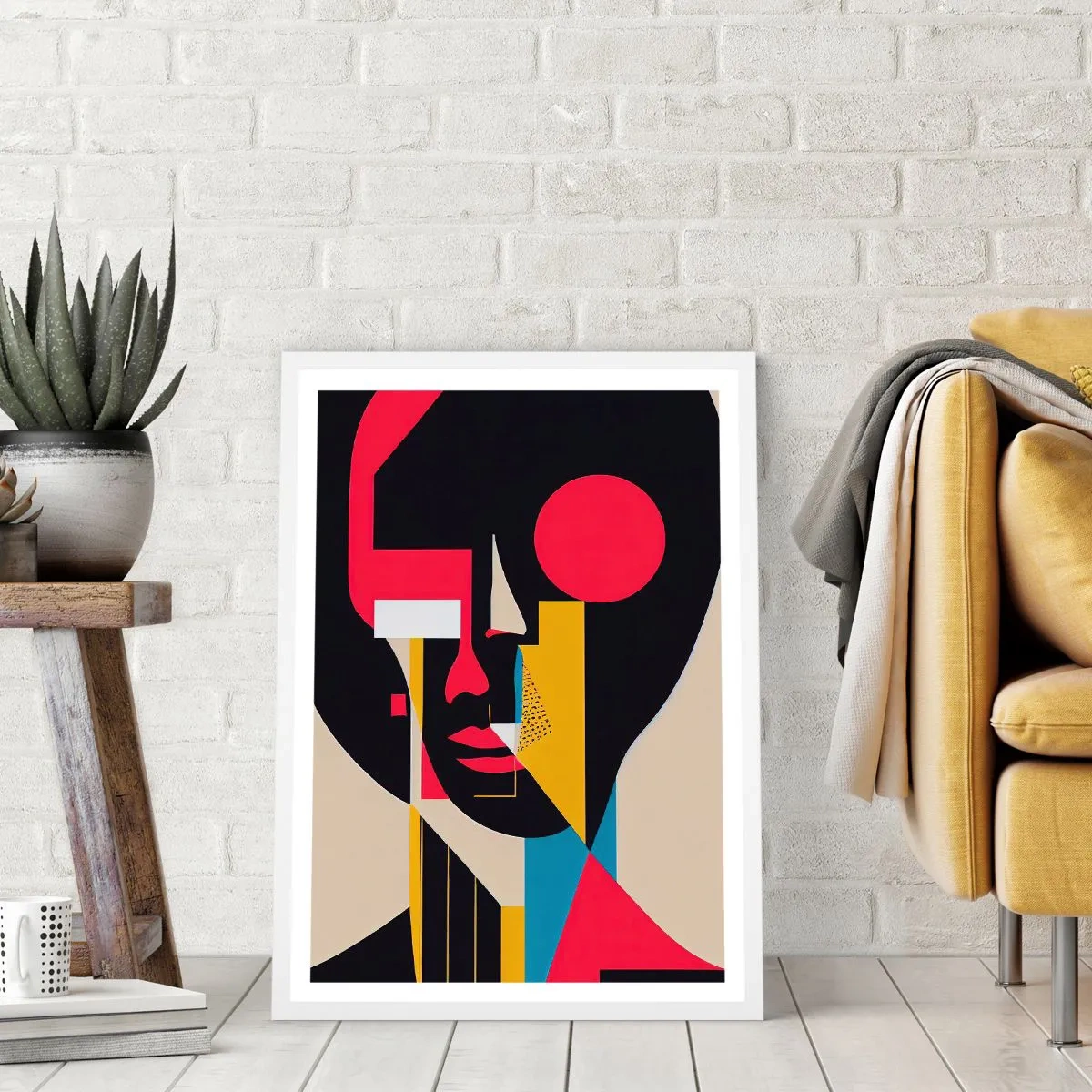 Affisch i vit ram - Hennes inre värld - 70x100 cm