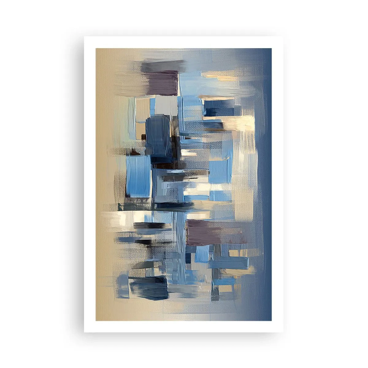 Affisch - Blå konstruktion - 61x91 cm