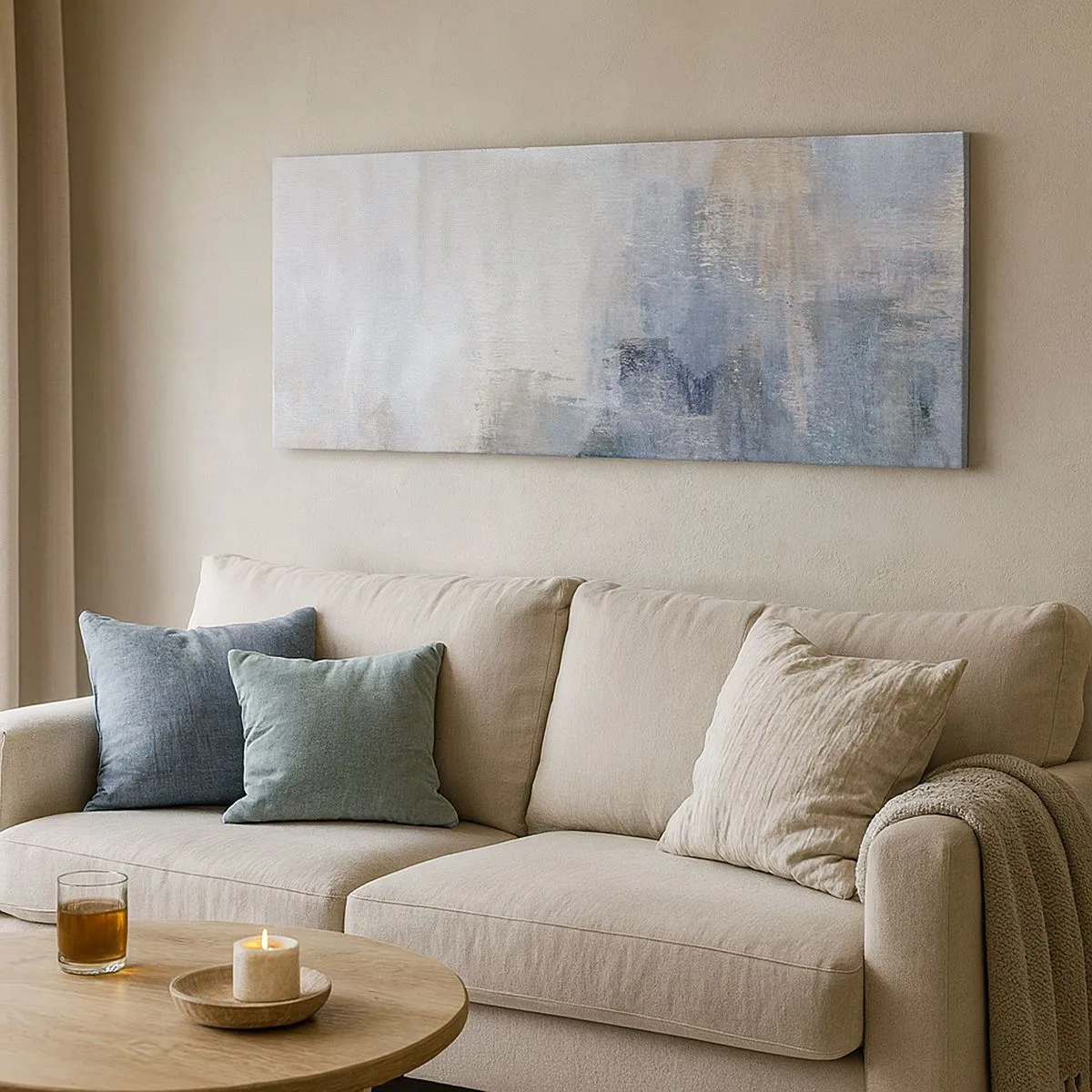 Canvastavla - Bild på duk - Färgernas toner och ackord - 100x40 cm