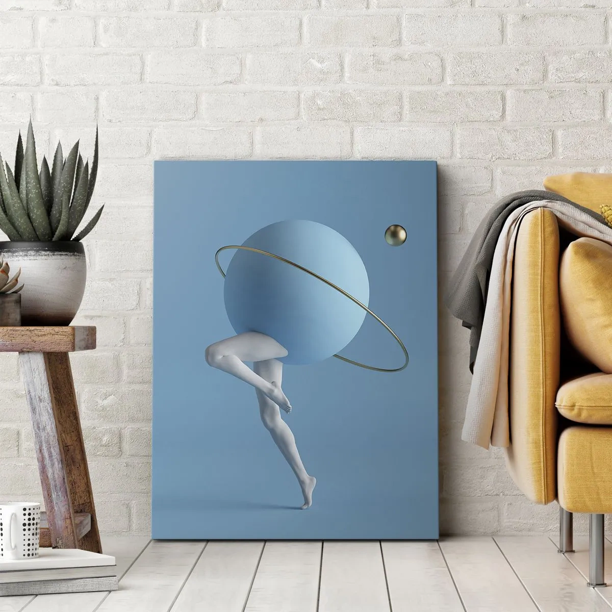 Canvastavla - Bild på duk - Och planeterna blir galna - 45x80 cm