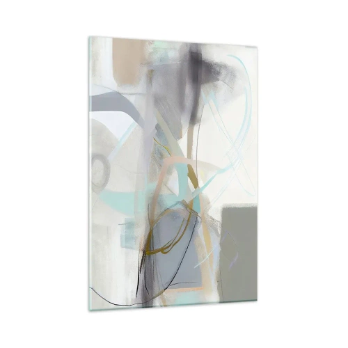 Glastavla - Bild på glas - Dimmig abstraktion - 80x120 cm