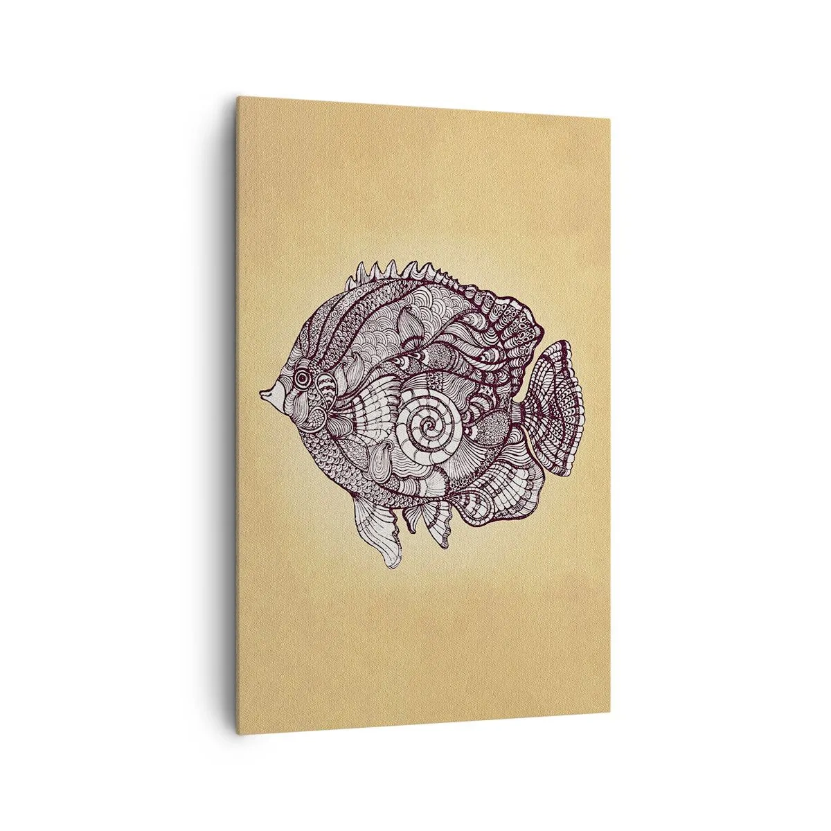 Canvastavla - Bild på duk - Från ett hav av ornament - 80x120 cm