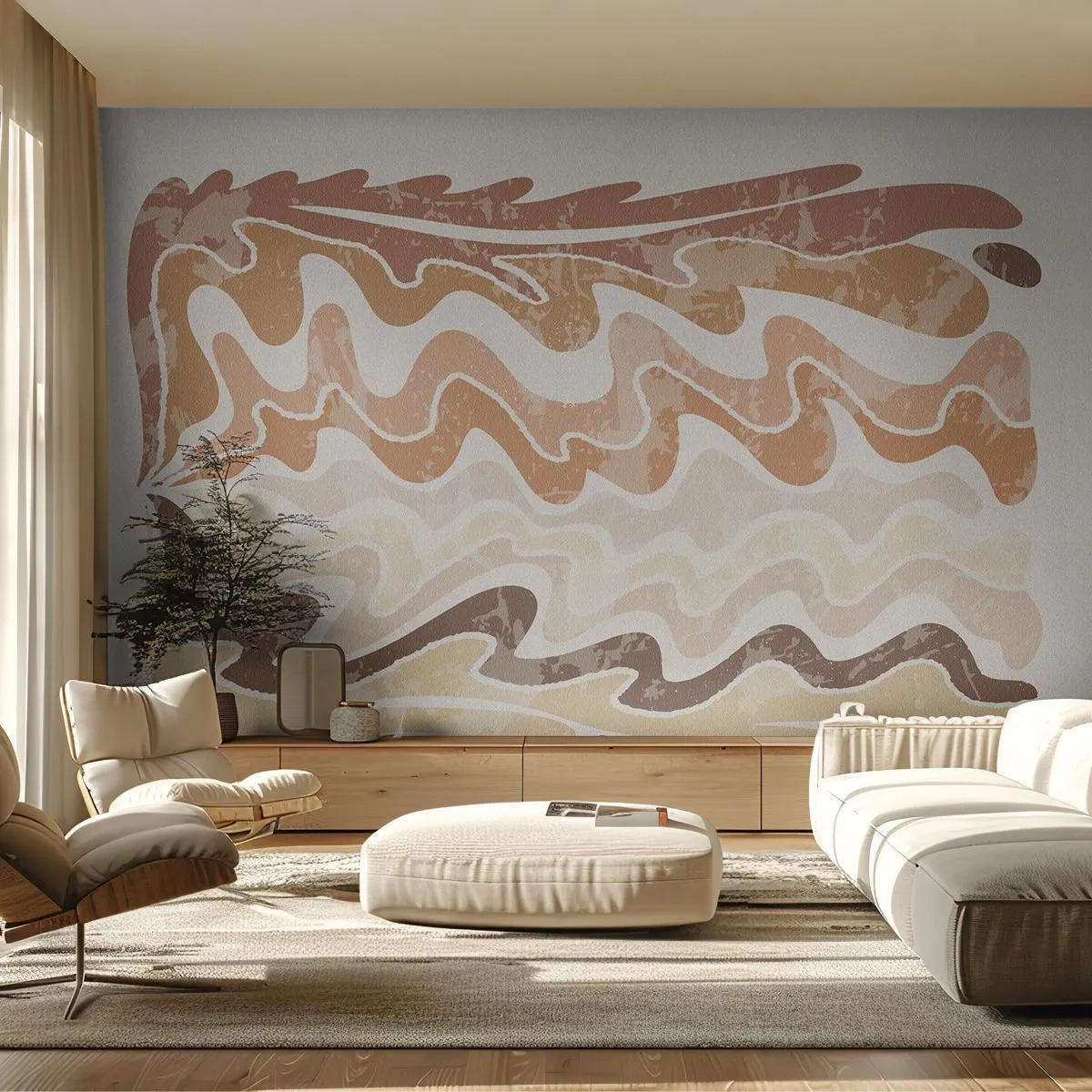 Fototapet Premium Canvas - Bra energi - bra känslor - Åldrig, Boho, Bit - 500x350 cm