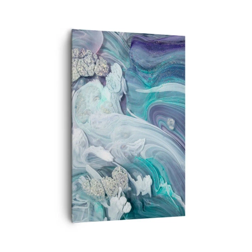 Canvastavla - Bild på duk - Blåhetens strömmar - 80x120 cm