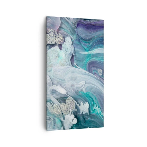 Canvastavla - Bild på duk - Blåhetens strömmar - 45x80 cm