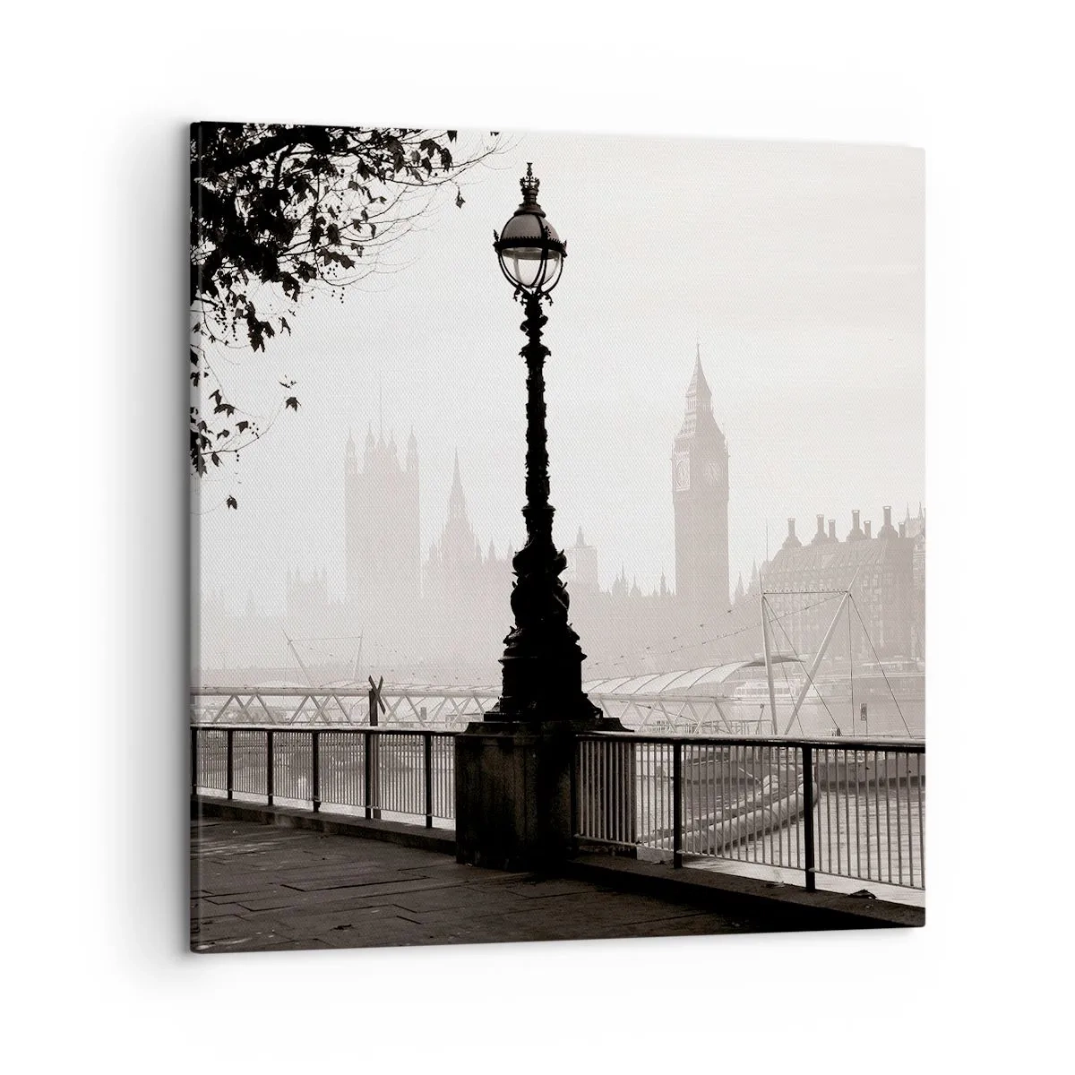 Canvastavla - Bild på duk - Morgon i London - 50x50 cm