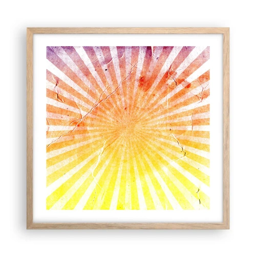 Affisch i ram av ljusek - Solupp- och nedgångar - 50x50 cm