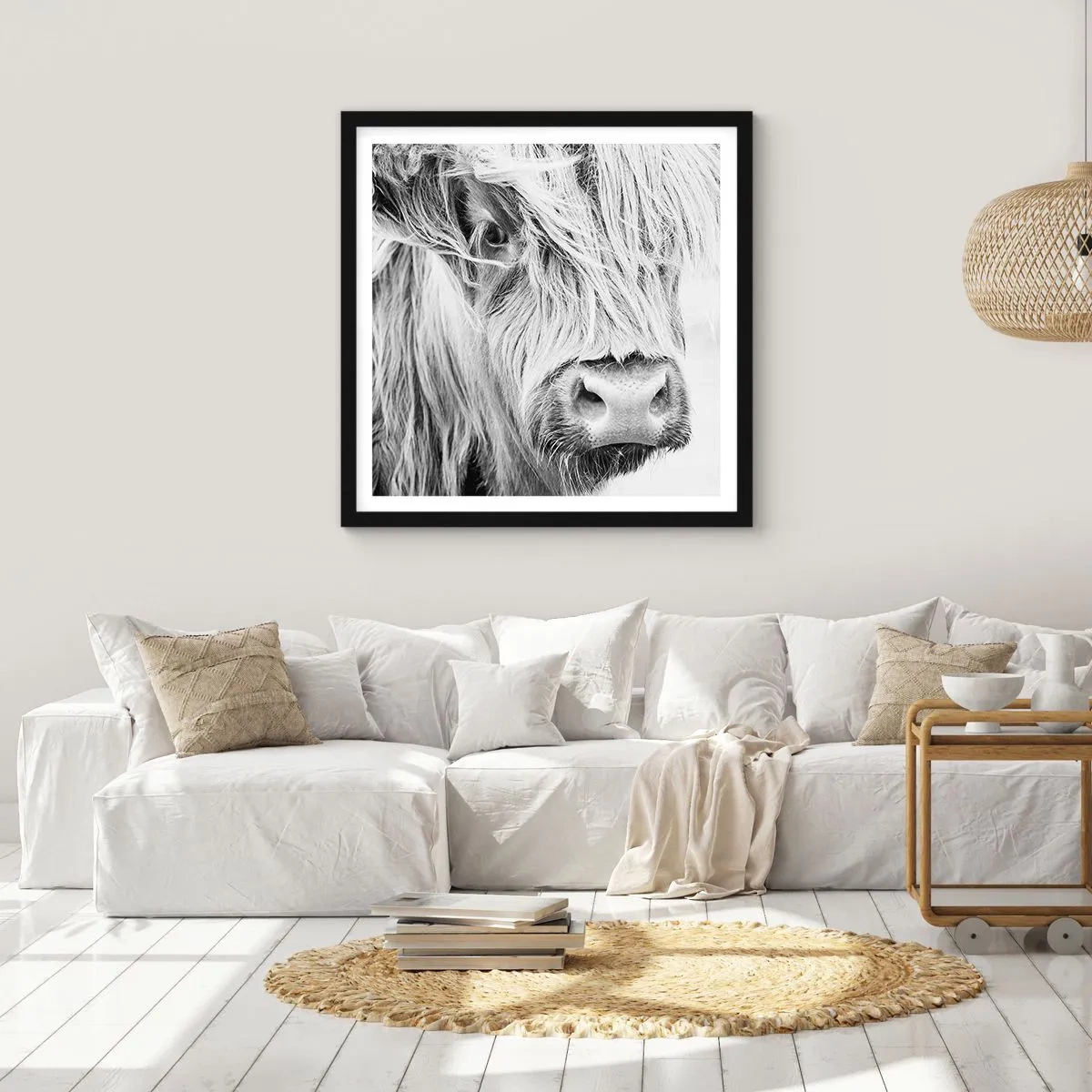 Affisch i svart ram - Skotsk vildhet - 40x40 cm