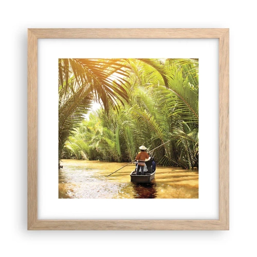Affisch i ram av ljusek - Genom en palmravin - 30x30 cm