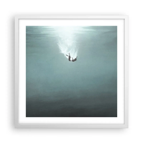 Affisch i vit ram - I havets famn - 50x50 cm