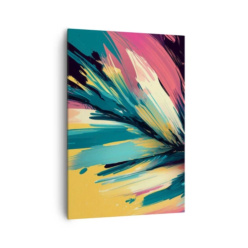 Canvastavla - Bild på duk - Komposition - en explosion av glädje - 70x100 cm