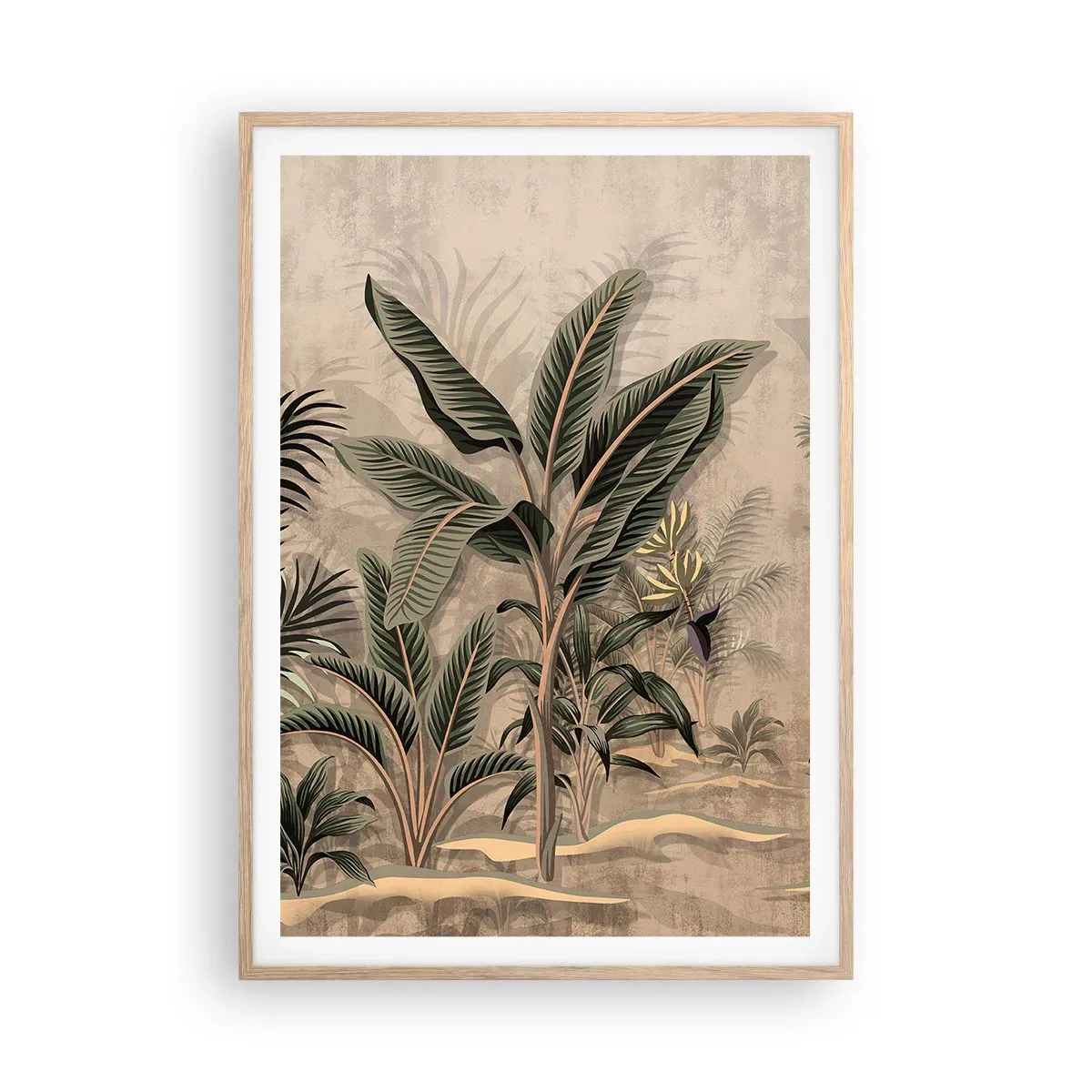 Affisch i ram av ljusek - Bild i kolonial stil - 70x100 cm