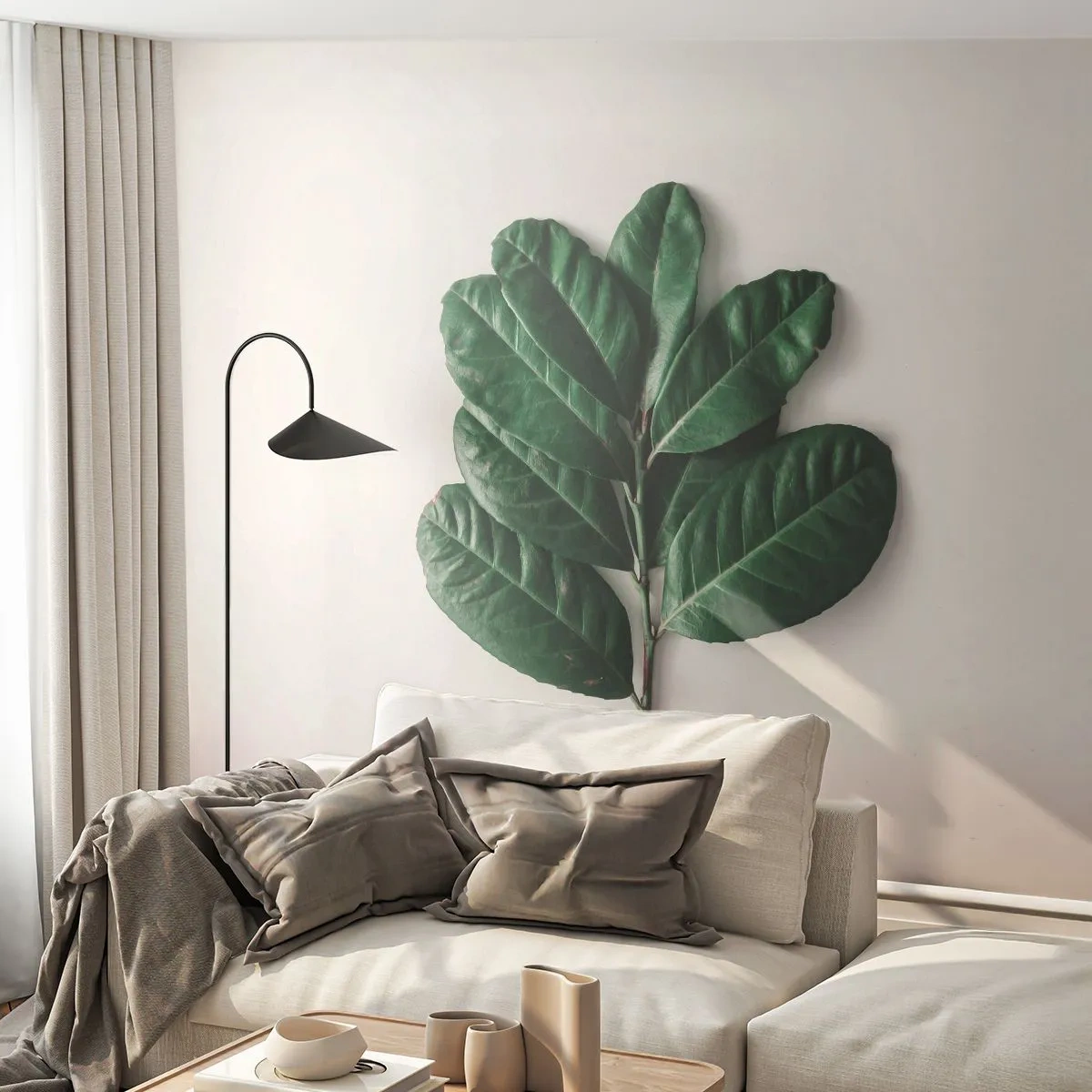 Självhäftande Fototapet Deluxe Sticker - Själva naturens bild - Löv, Växt, Natur - 200x140 cm