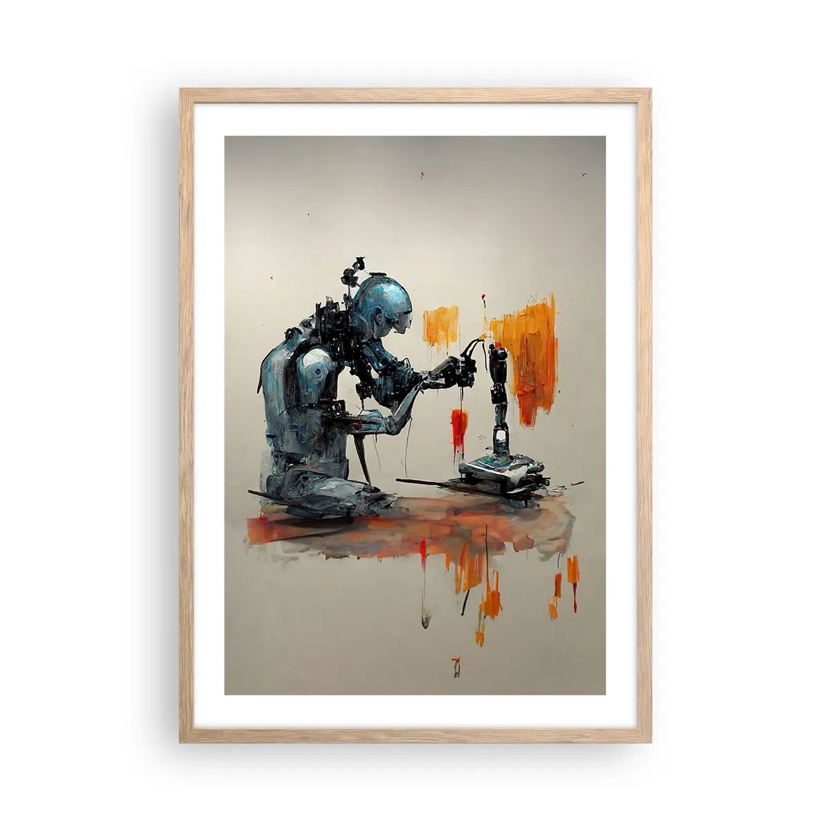 Affisch i ram av ljusek - Kommer i morgon... - 50x70 cm