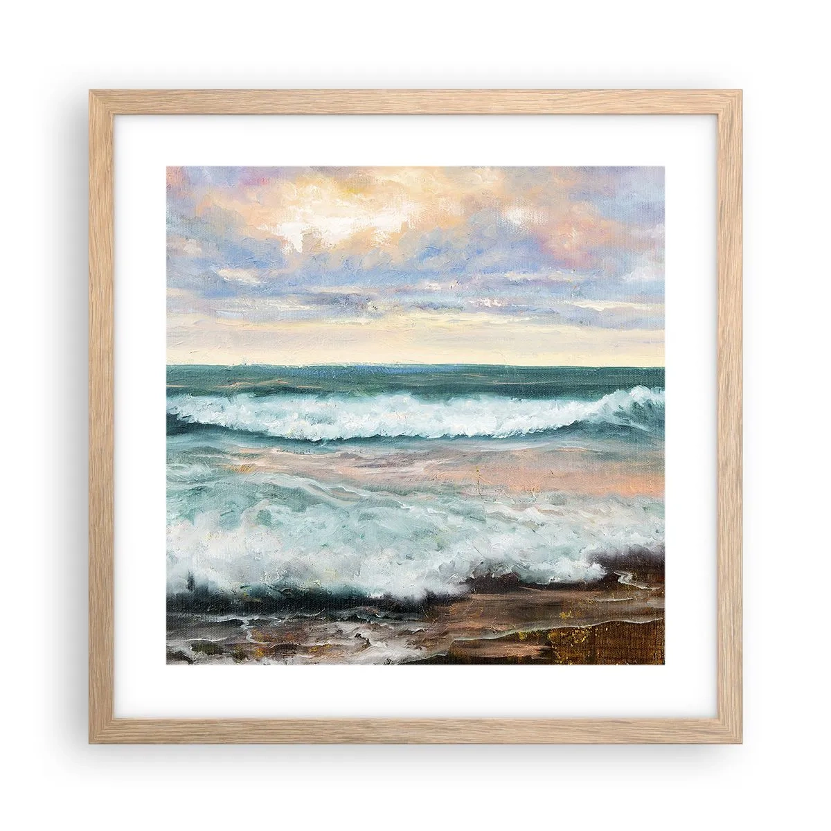 Affisch i ram av ljusek - Här kan du släta ut din själ - 40x40 cm