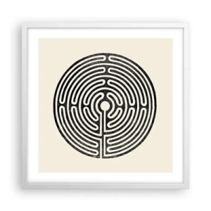 Affisch i vit ram - Mystisk ordning - 50x50 cm