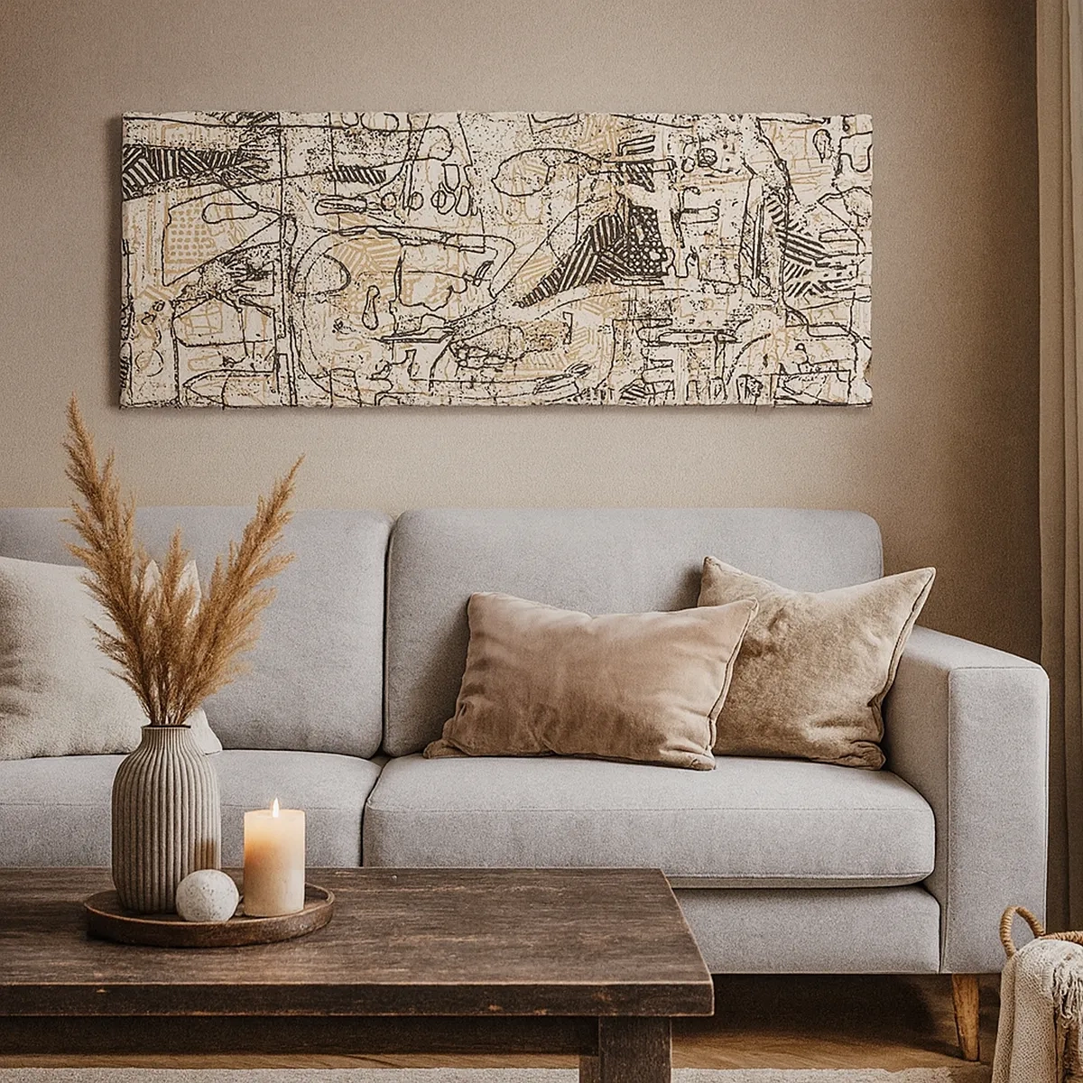 Canvastavla - Bild på duk - Väntar på avkodning - 30x30 cm