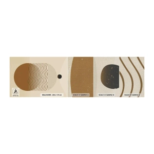 Provbit av fototapet Premium Canvas - Om geometriska figurers ursprung - Abstraktion, Bit, Minimalism - 100x30 cm