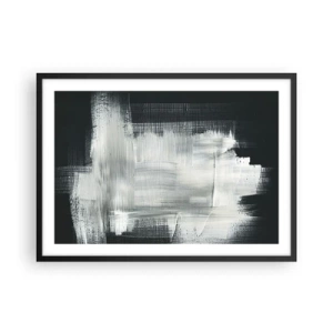 Affisch i svart ram - Vävd av det vertikala och horisontella - 70x50 cm