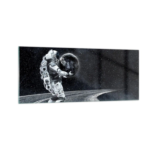 Glastavla - Bild på glas - På Vintergatan - 100x40 cm