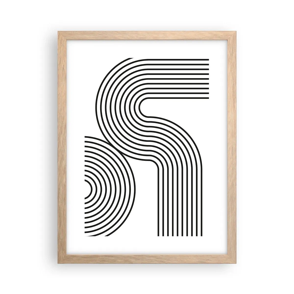 Affisch i ram av ljusek - På en kurva - 30x40 cm