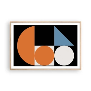 Affisch i ram av ljusek - Geometriska figurer - 91x61 cm